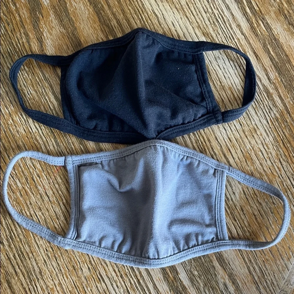 Reusable Cotton Face Masks - Black & Gray (2 Pack)